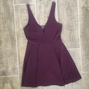 Express Purple Babydoll Dress